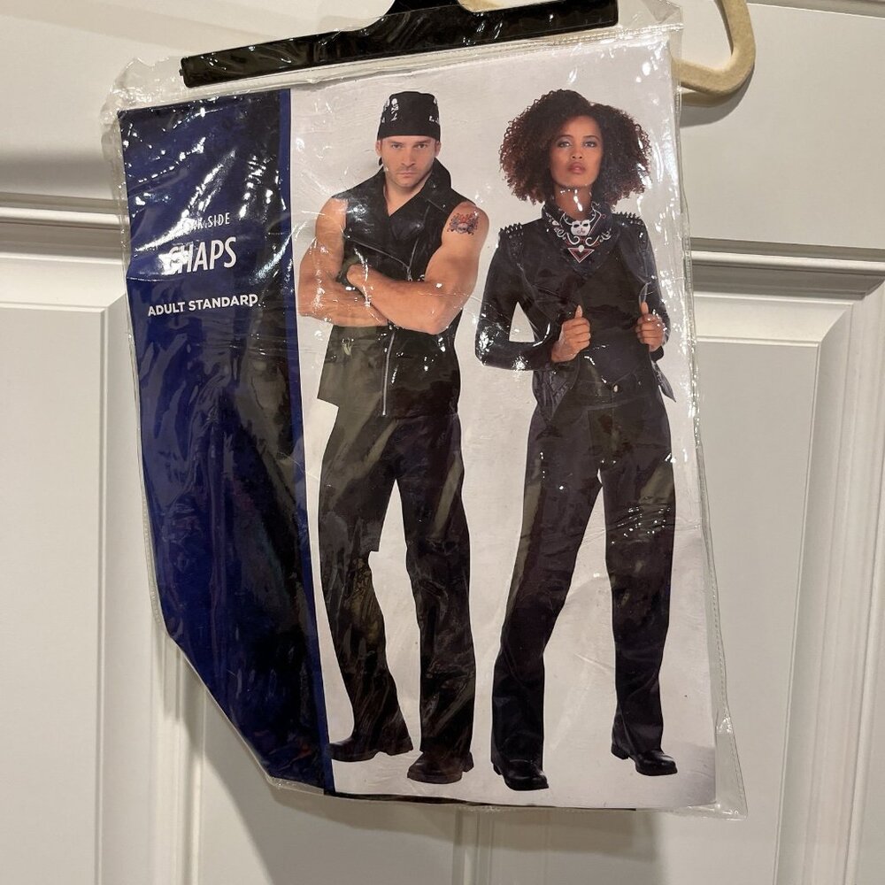 Halloween costume chaps - black